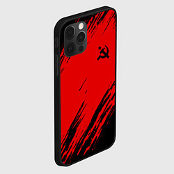 Чехол для iPhone 12 Pro USSR: Red Patriot, цвет: 3D-черный — фото 2