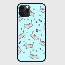 Чехол для iPhone 12 Pro Кавайные котики, цвет: 3D-черный