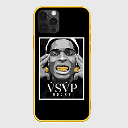 Чехол для iPhone 12 Pro ASAP Rocky: Gold Edition, цвет: 3D-желтый