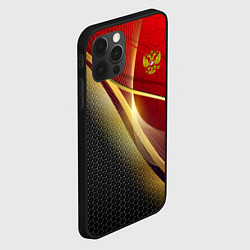 Чехол для iPhone 12 Pro RUSSIA SPORT: Gold Collection, цвет: 3D-черный — фото 2