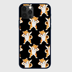 Чехол для iPhone 12 Pro Foxes Dab, цвет: 3D-черный