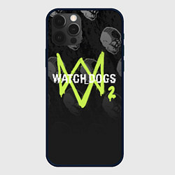 Чехол для iPhone 12 Pro Watch Dogs 2: Skulls Pattern, цвет: 3D-черный