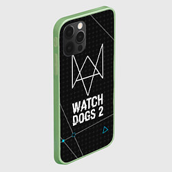 Чехол для iPhone 12 Pro Watch Dogs 2: Tech Geometry, цвет: 3D-салатовый — фото 2