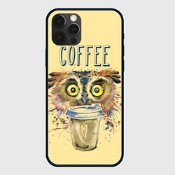 Чехол для iPhone 12 Pro Owls like coffee, цвет: 3D-черный