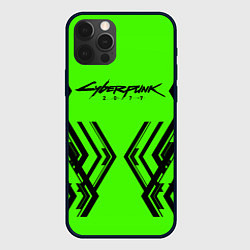 Чехол для iPhone 12 Pro Cyberpunk 2077: Acid Green, цвет: 3D-черный