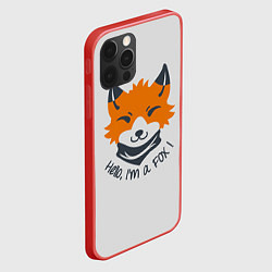 Чехол для iPhone 12 Pro Hello Fox, цвет: 3D-красный — фото 2