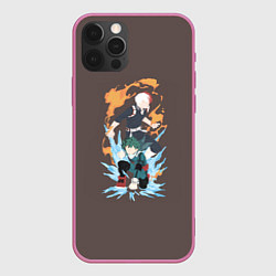Чехол для iPhone 12 Pro Deku & Shouto, цвет: 3D-малиновый