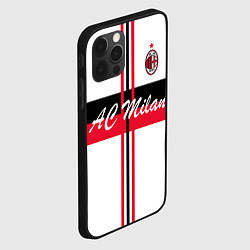 Чехол для iPhone 12 Pro AC Milan: White Form, цвет: 3D-черный — фото 2