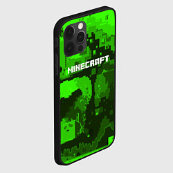Чехол для iPhone 12 Pro Minecraft: Green World, цвет: 3D-черный — фото 2