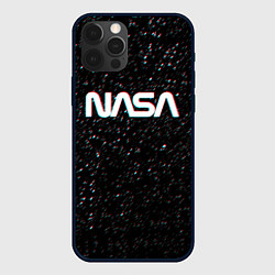 Чехол для iPhone 12 Pro NASA: Space Glitch, цвет: 3D-черный