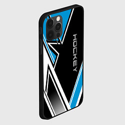 Чехол для iPhone 12 Pro Hockey black blue white, цвет: 3D-черный — фото 2