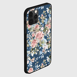 Чехол для iPhone 12 Pro Цветущие розы, цвет: 3D-черный — фото 2