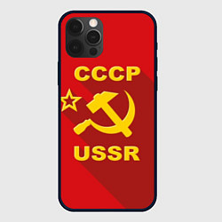 Чехол для iPhone 12 Pro СССР - серп молот, цвет: 3D-черный
