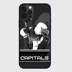 Чехол для iPhone 12 Pro Washington Capitals: Mono, цвет: 3D-черный