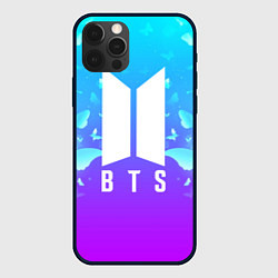 Чехол для iPhone 12 Pro BTS: Violet Butterflies, цвет: 3D-черный