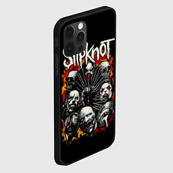 Чехол для iPhone 12 Pro Slipknot: Faces, цвет: 3D-черный — фото 2