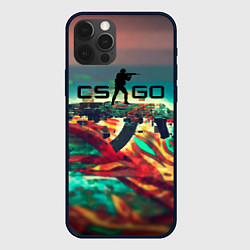 Чехол для iPhone 12 Pro CS GO logo abstract, цвет: 3D-черный