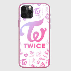 Чехол для iPhone 12 Pro TWICE, цвет: 3D-малиновый