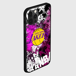 Чехол для iPhone 12 Pro Лос-Анджелес Лейкерс, Los Angeles Lakers, цвет: 3D-черный — фото 2