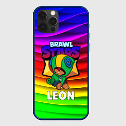 Чехол для iPhone 12 Pro BRAWL STARS LEON, цвет: 3D-тёмно-синий