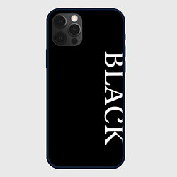 Чехол для iPhone 12 Pro Чёрная футболка с текстом, цвет: 3D-черный