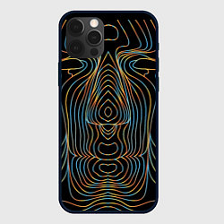 Чехол для iPhone 12 Pro Неоновое свечение, цвет: 3D-черный