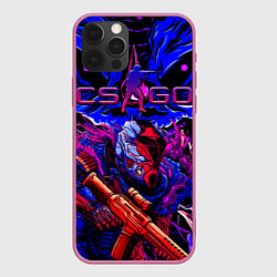 Чехол для iPhone 12 Pro CS GO hyper beast IMBAskin, цвет: 3D-малиновый