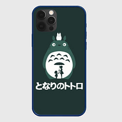 Чехол для iPhone 12 Pro Totoro, цвет: 3D-тёмно-синий