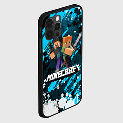 Чехол для iPhone 12 Pro Minecraft Майнкрафт, цвет: 3D-черный — фото 2