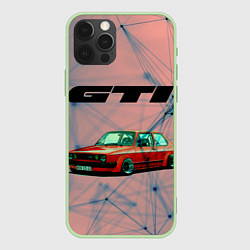 Чехол для iPhone 12 Pro Volkswagen, цвет: 3D-салатовый