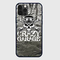 Чехол для iPhone 12 Pro Crazy garage, цвет: 3D-черный