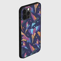 Чехол для iPhone 12 Pro Райские попугаи, цвет: 3D-черный — фото 2