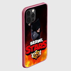 Чехол для iPhone 12 Pro Brawl Stars - Crow, цвет: 3D-малиновый — фото 2