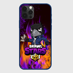 Чехол для iPhone 12 Pro Brawl Stars CROW, цвет: 3D-тёмно-синий