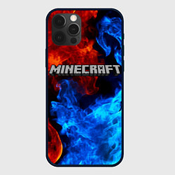 Чехол для iPhone 12 Pro MINECRAFT, цвет: 3D-черный