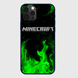 Чехол для iPhone 12 Pro MINECRAFT, цвет: 3D-черный