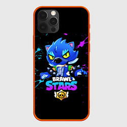 Чехол для iPhone 12 Pro Brawl Stars LEON, цвет: 3D-красный