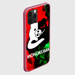 Чехол для iPhone 12 Pro MONOKUMA, цвет: 3D-малиновый — фото 2