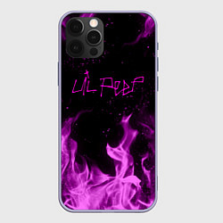 Чехол для iPhone 12 Pro LIL PEEP FIRE, цвет: 3D-светло-сиреневый