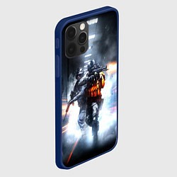 Чехол для iPhone 12 Pro Battlefield, цвет: 3D-тёмно-синий — фото 2