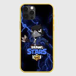 Чехол для iPhone 12 Pro Brawl Stars CROW, цвет: 3D-желтый