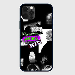 Чехол для iPhone 12 Pro Depressive anime kid, цвет: 3D-черный