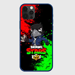 Чехол для iPhone 12 Pro Brawl Stars Crow, цвет: 3D-тёмно-синий