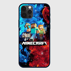 Чехол для iPhone 12 Pro Minecraft Майнкрафт, цвет: 3D-черный