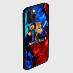 Чехол для iPhone 12 Pro MINECRAFT, цвет: 3D-черный — фото 2