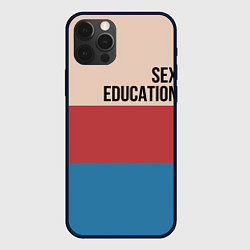 Чехол для iPhone 12 Pro Половое воспитание, цвет: 3D-черный