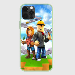 Чехол для iPhone 12 Pro ROBLOX, цвет: 3D-салатовый