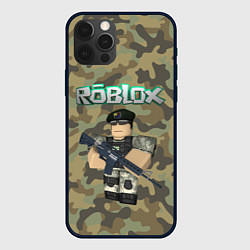 Чехол для iPhone 12 Pro Roblox 23 February Camouflage, цвет: 3D-черный