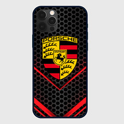 Чехол для iPhone 12 Pro PORSCHE, цвет: 3D-черный