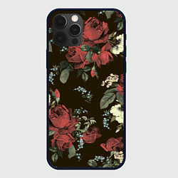 Чехол для iPhone 12 Pro Букет роз, цвет: 3D-черный